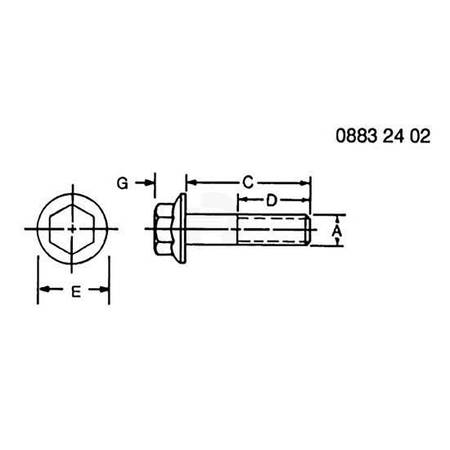 Винт, Screw, Hex Flange Head 19H3411 Винт, Screw, Hex Flange Head 19H3411