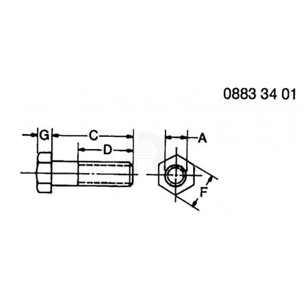 Винт с головкой, Screw, Hex Head, Metric 19M8021 Винт с головкой, Screw, Hex Head, Metric 19M8021