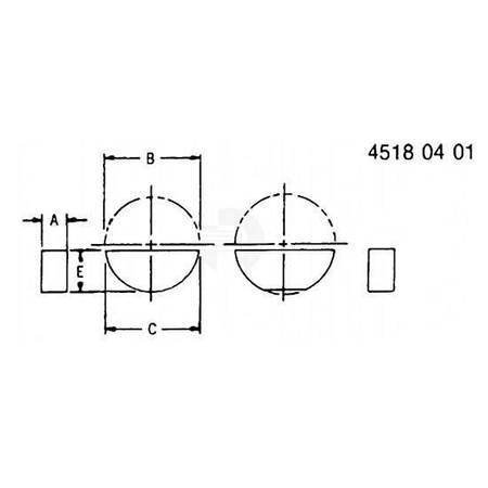 Шпонка вала, Key, Woodruff 26M4226 Шпонка вала, Key, Woodruff 26M4226