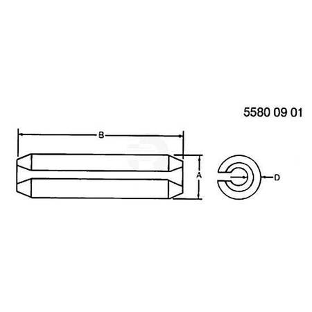 Пружинный шплинт, Pin, Spring 34M7077 Пружинный шплинт, Pin, Spring 34M7077