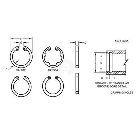 Пружинное кольцо, Ring, Internal Snap 40M1870 Пружинное кольцо, Ring, Internal Snap 40M1870