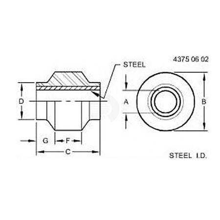 Изолятор, Isolator, Bushing - Bonded AH125201