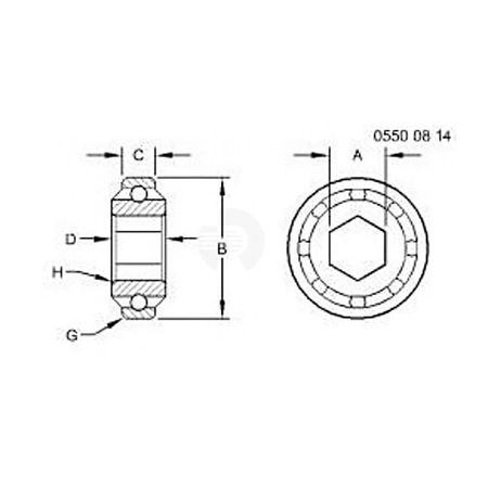 Шариковый подшипник, Ball Bearing, Wide Hex Id AXE12979 Шариковый подшипник, Ball Bearing, Wide Hex Id AXE12979