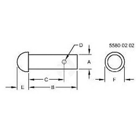Крепление со штифтом, Pin, Headed R135428 Крепление со штифтом, Pin, Headed R135428