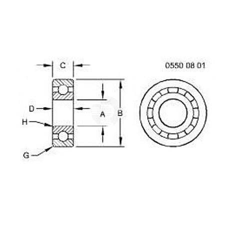 Шариковый подшипник, Ball Bearing RE241242 Шариковый подшипник, Ball Bearing RE241242