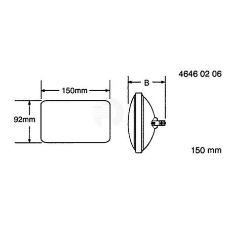 Лампа, Lamp,halogen,sealed Beam RE49904