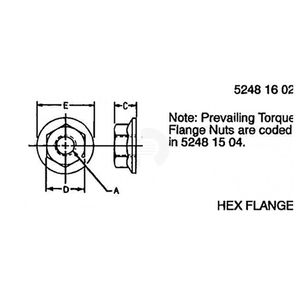 Фланцевая гайка, Nut, Metric, Hex Flange 14M7303