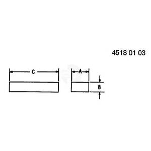 Шпонка вала, Key, Parallel, Flat 49M6480 Шпонка вала, Key, Parallel, Flat 49M6480