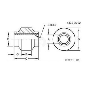 Изолятор, Isolator, Bushing - Bonded AH125201 Изолятор, Isolator, Bushing - Bonded AH125201