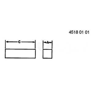 Шпонка вала, Shaft Key, 6 X 6 X 122 Hardened H227073 Шпонка вала, Shaft Key, 6 X 6 X 122 Hardened H227073