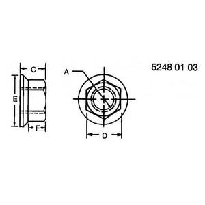 Фланцевая гайка, Flange Nut R40694 Фланцевая гайка, Flange Nut R40694