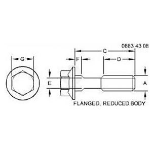 Винт с головкой, Cap Screw, Special Hex Flanged R522554